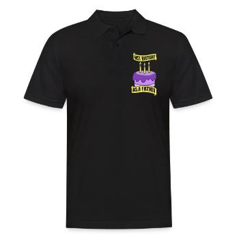 Premier anniversaire en tant que père papa papa - Polo Homme - noir - Devant - Kai (181cm)