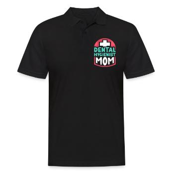 Hygiéniste dentaire Mama Dentiste Hygiéniste dentaire - Polo Homme - noir - Devant - Kai (181cm)