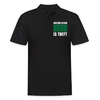 Greenflation est un vol Inflation Énergie verte - Polo Homme - noir - Devant - Kai (181cm)