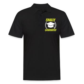 Finally Graduated Graduate Graduate - Men's Polo Shirt - black - Front - Kai (181cm)