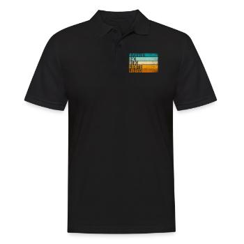 Retro Husband Dad Hero Karate Legend - Men's Polo Shirt - black - Front - Kai (181cm)