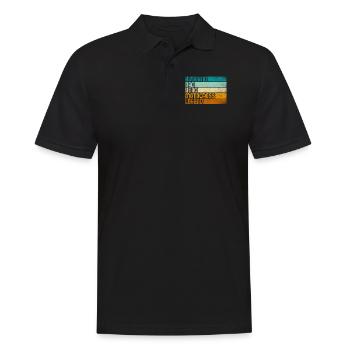 Retro Mari Papa Héros Motocross Légende - Polo Homme - noir - Devant - Kai (181cm)