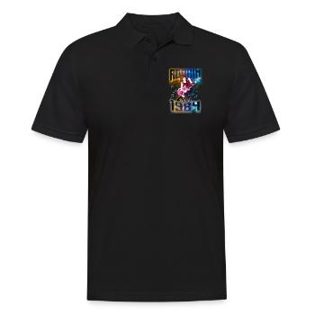 Rockin Since 1984 Rockmusik Fan 38. Geburtstag - Männer Poloshirt - Schwarz - Vorne - Kai (181cm)