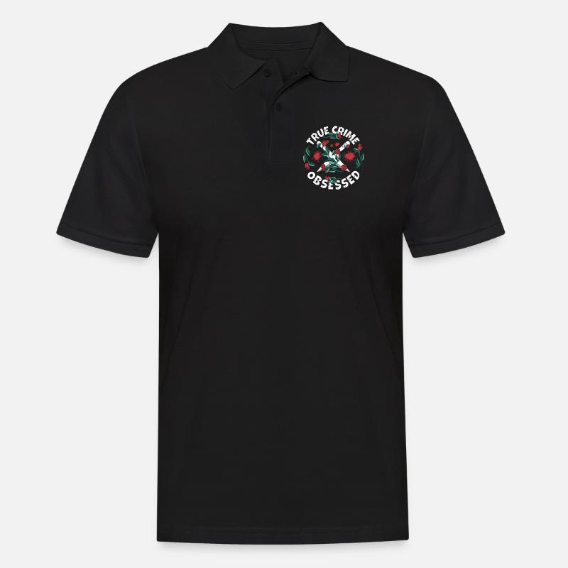 True Crime Obsessed - Männer Poloshirt - Schwarz