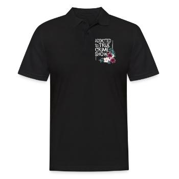 True Crime Obsessed - Männer Poloshirt - Schwarz - Vorne - Kai (181cm)