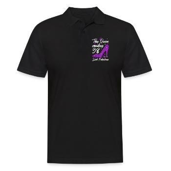 This Queen makes 38 look Fabulous 38th Birthday - Männer Poloshirt - Schwarz - Vorne - Kai (181cm)