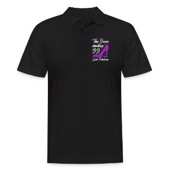 This Queen makes 33 look Fabulous 33th Birthday - Men's Polo Shirt - black - Front - Kai (181cm)