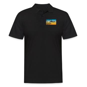 La natation est ma saison préférée - Polo Homme - noir - Devant - Kai (181cm)