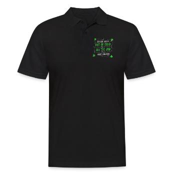 Je vous souhaite un pot d’or Saint-Patrick - Polo Homme - noir - Devant - Kai (181cm)