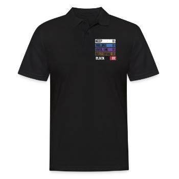 Keep Rolling Until The Belt Turns Black Jiu Jitsu - Men's Polo Shirt - black - Front - Kai (181cm)