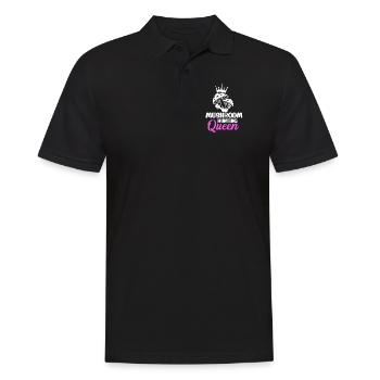Mushroom Hunting Queen Foraging Mushroom Hunting - Männer Poloshirt - Schwarz - Vorne - Kai (181cm)