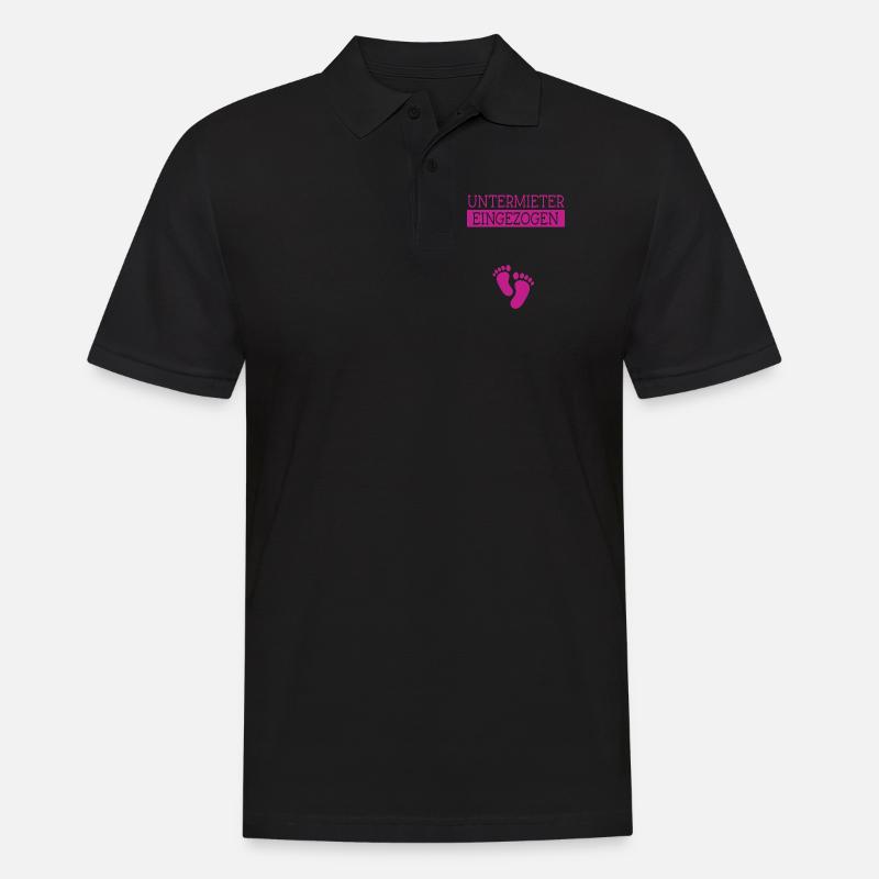 Untermieter Eingezogen - Schwanger Mama - Männer Poloshirt - Schwarz