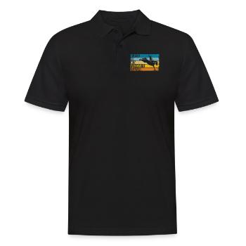 Rodeo Is My Favorite Season Retro Rodeo Cowboy - Männer Poloshirt - Schwarz - Vorne - Kai (181cm)