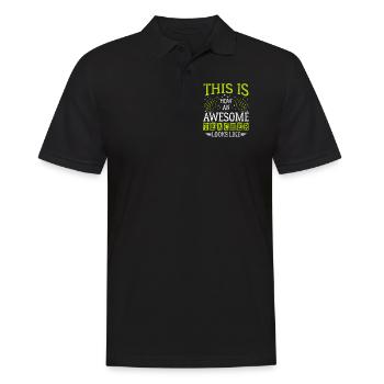 Funny Saying Awesome Teacher Assistant - Men's Polo Shirt - black - Front - Kai (181cm)
