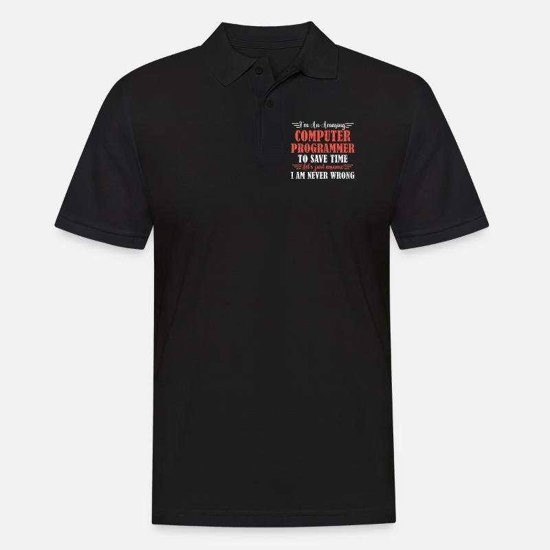 Awesome Computer Programmer - Männer Poloshirt - Schwarz