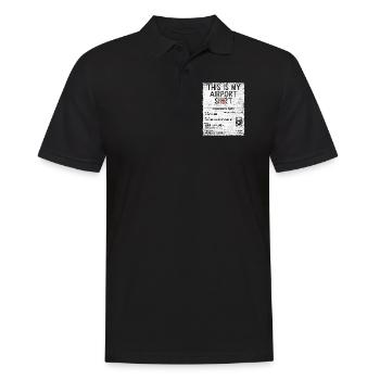 Vacation Travel Quote - This Is My Airport - Men's Polo Shirt - black - Front - Kai (181cm)