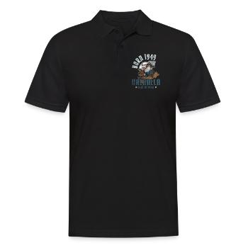 Les fils d’Odin sont nés en 1949 Viking 75e anniversaire - Polo Homme - noir - Devant - Kai (181cm)