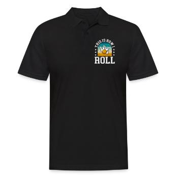 This Is How I Roll Retro Design For Sports Bowlers - Men's Polo Shirt - black - Front - Kai (181cm)