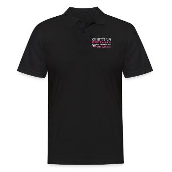 Ich Bitte Um Ruhe Die Meisterin Will Kegeln - - Männer Poloshirt - Schwarz - Vorne - Kai (181cm)