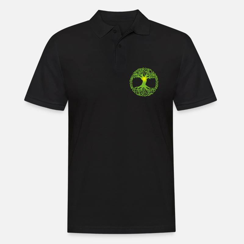 Keltischer Baum - Männer Poloshirt - Schwarz