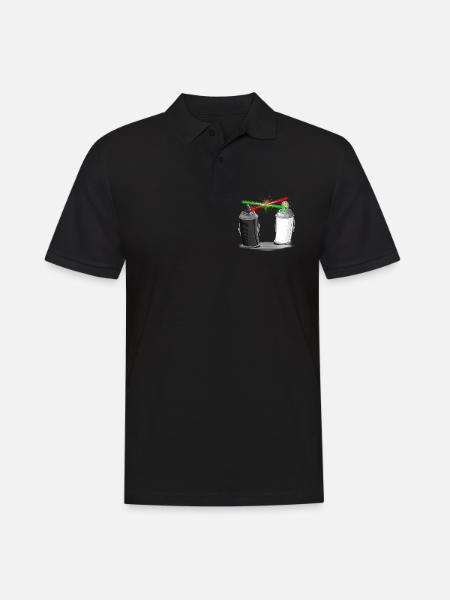 Graffiti wars - Männer Poloshirt - Schwarz