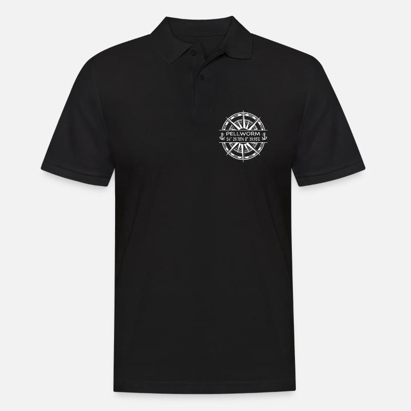 Pellworm - Männer Poloshirt - Schwarz