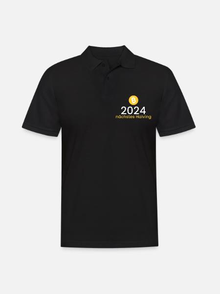 2024 - nächstes Halving - Männer Poloshirt - Schwarz