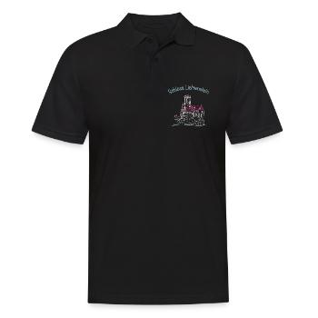 Schloss Lichtenstein, Märchenschloss, Deutschland - Männer Poloshirt - Schwarz - Vorne - Kai (181cm)