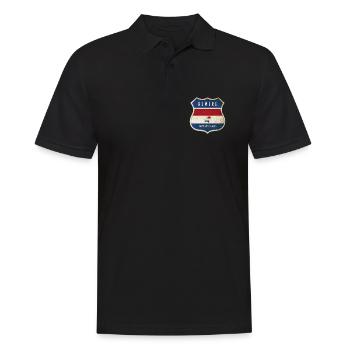 Almere Niederlande Wappen Design - Männer Poloshirt - Schwarz - Vorne - Kai (181cm)