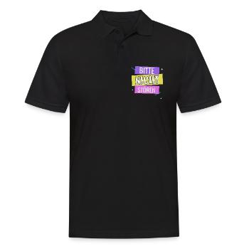 Bitte Nicht Stören - Männer Poloshirt - Schwarz - Vorne - Kai (181cm)