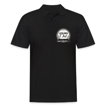 Lieblingsort Schliersee - Männer Poloshirt - Schwarz - Vorne - Kai (181cm)