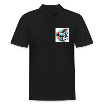 Cheval - Polo Homme - noir - Devant - Kai (181cm)
