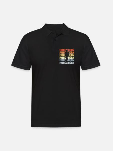 Retro Horn - Men's Polo Shirt - black
