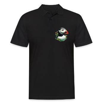 Puffin - Men's Polo Shirt - black - Front - Kai (181cm)