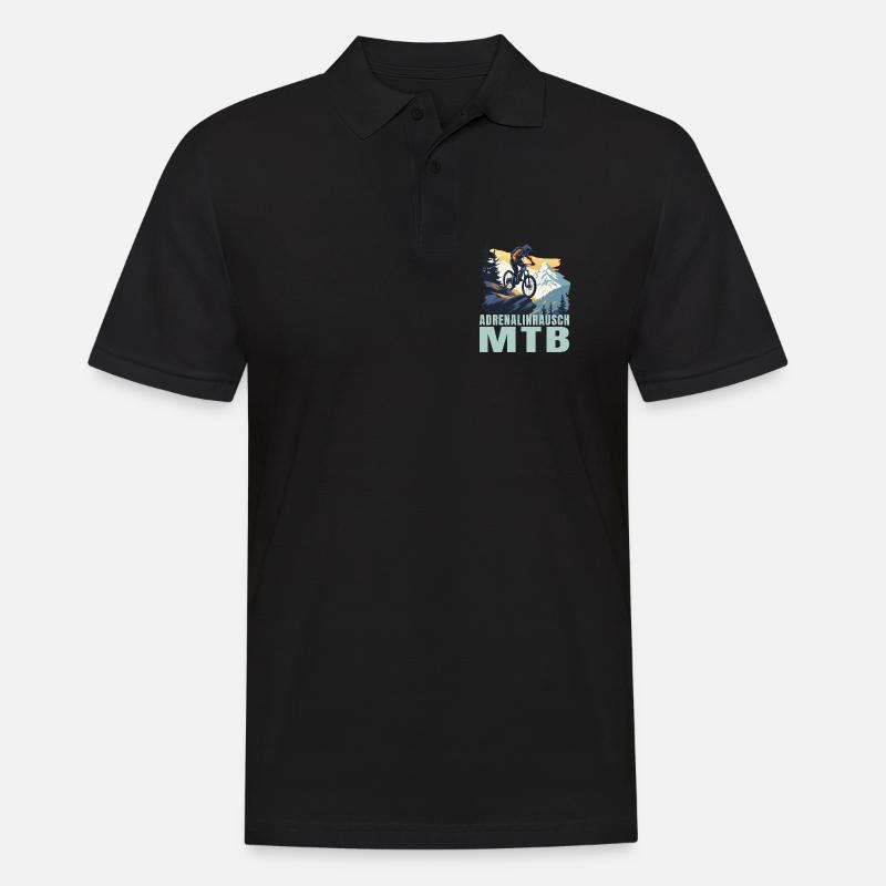 Adrenalinrausch - Männer Poloshirt - Schwarz