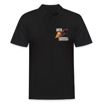 Downhill Leidenschaft - Männer Poloshirt - Schwarz - Vorne - Kai (181cm)