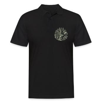 vivre dans une cabane dans les bois - Polo Homme - noir - Devant - Kai (181cm)