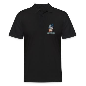 Abenteurer - Männer Poloshirt - Schwarz - Vorne - Kai (181cm)