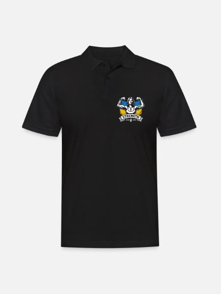 Stärke starke Frau Ukrainerin Geschenk - Männer Poloshirt - Schwarz