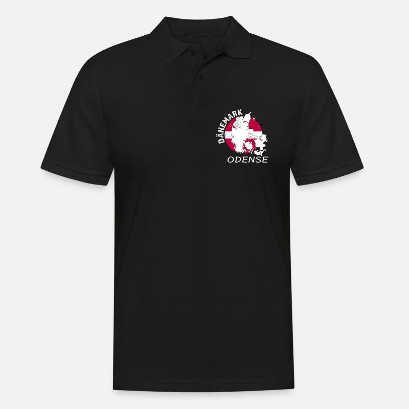 Odense - Männer Poloshirt - Schwarz