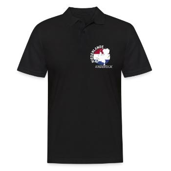 Kinderdijk - Männer Poloshirt - Schwarz - Vorne - Kai (181cm)