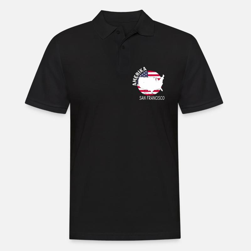 San Francisco - Männer Poloshirt - Schwarz