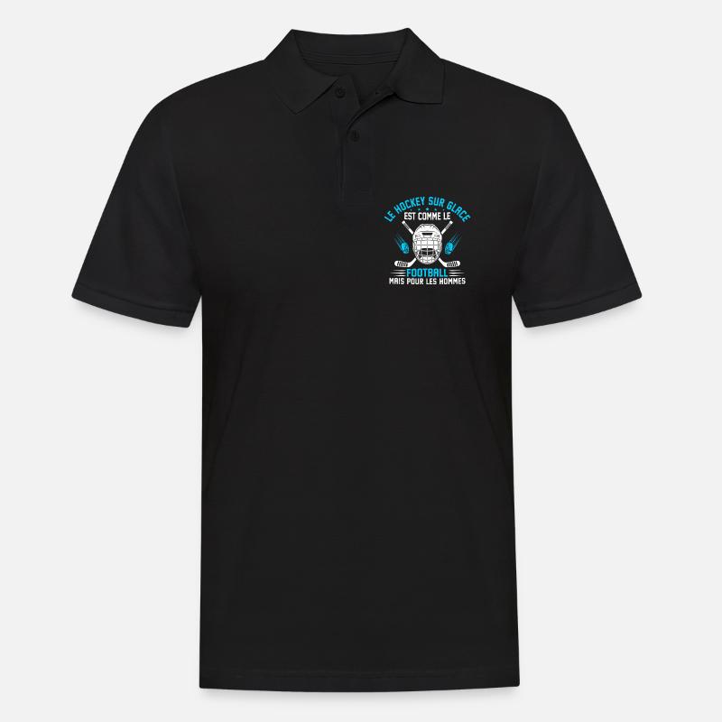 Eishockey lustiges Eishockey-Geschenk - Männer Poloshirt - Schwarz