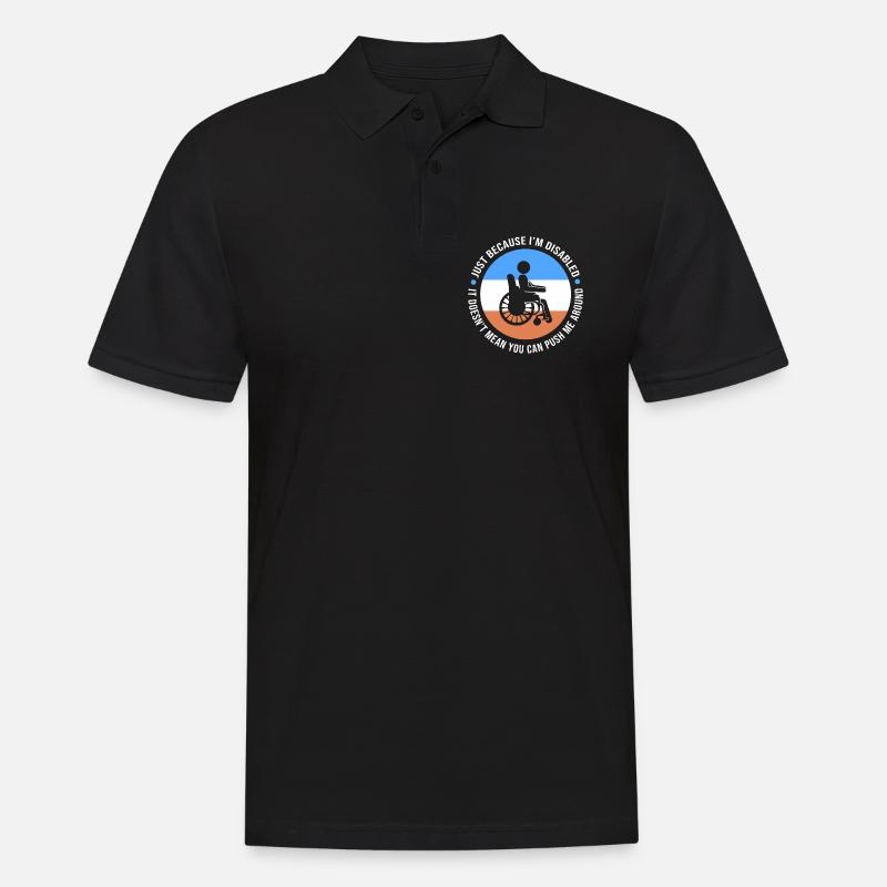 Rollstuhl - Männer Poloshirt - Schwarz