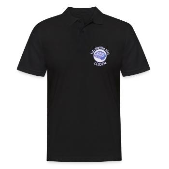 Ich denke viel - leider - Gehirn  - Männer Poloshirt - Schwarz - Vorne - Kai (181cm)