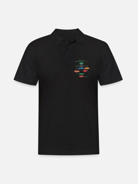 Bouldering: Debugging Gravity Nerd Design - Männer Poloshirt - Schwarz