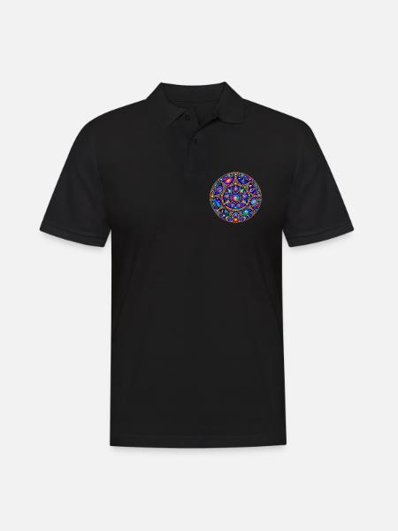 Nonagon - Männer Poloshirt - Schwarz