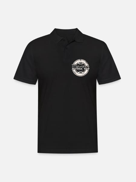 Dart Darten Darts - Männer Poloshirt - Schwarz