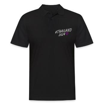 Thailand 2024 Herz Reise - Männer Poloshirt - Schwarz - Vorne - Kai (181cm)