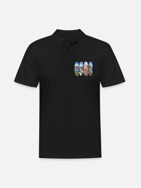 Kapstadt Urlaub Travel – Südafrika Stadt Motiv - Männer Poloshirt - Schwarz
